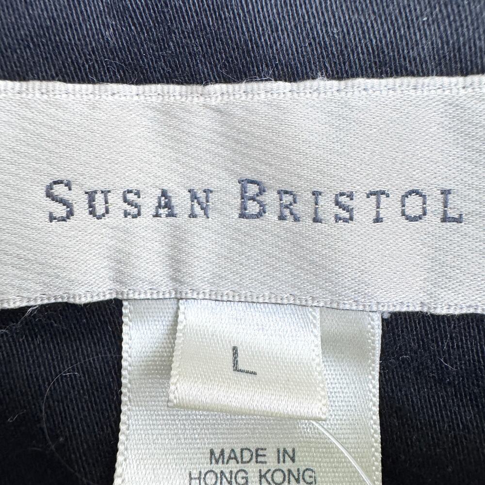 Susan Bristol Women Vintage Jacket Size L Velvet Embroidered Floral Boho Cottage - Picture 2 of 9
